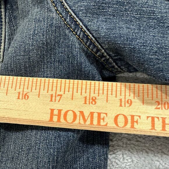 Style & Co Jacket Women's Medium - Large Hooded Distressed Denim Button - Picture 8 of 9